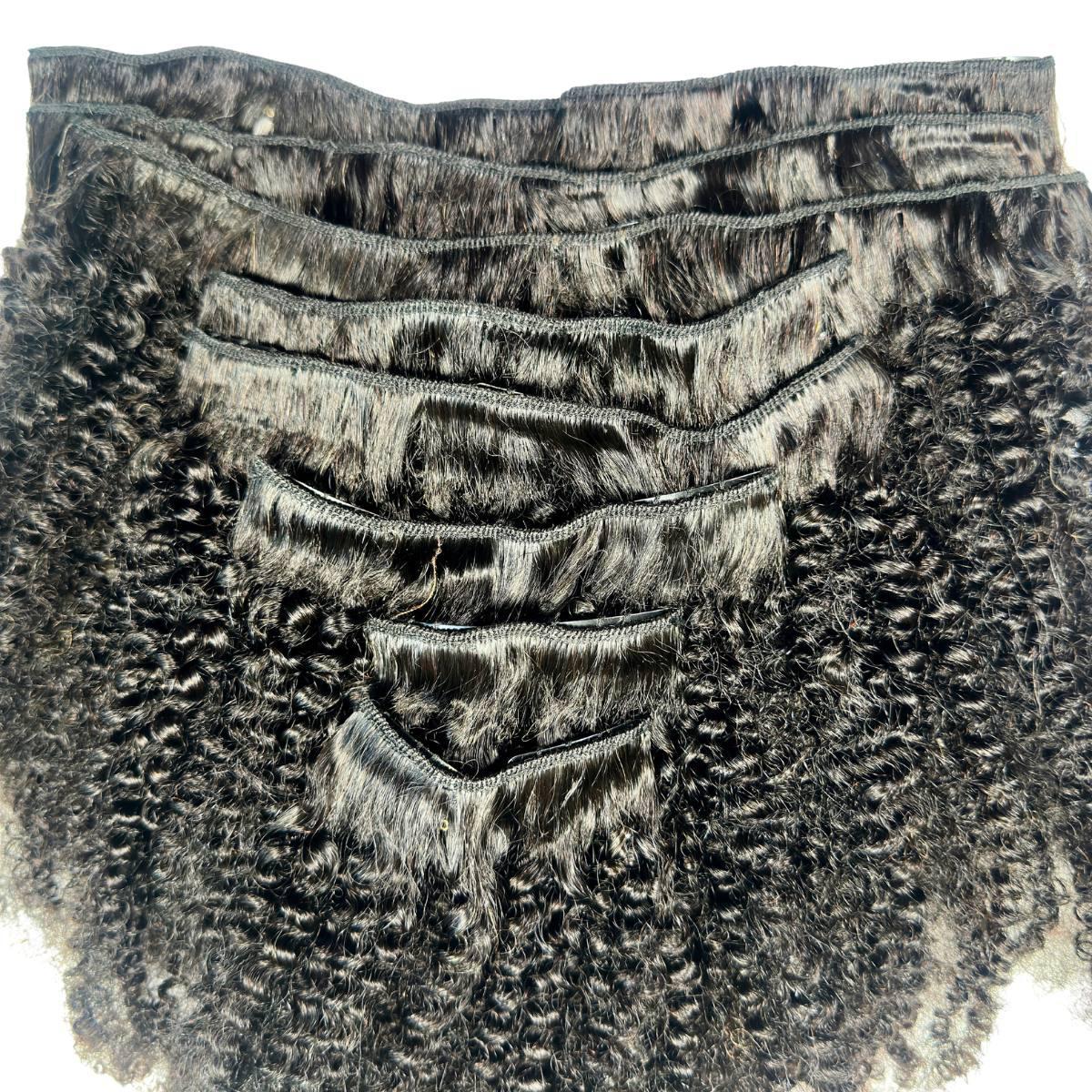 Afro Kinky Curly Clip-In 100% Human Hair Extensions
