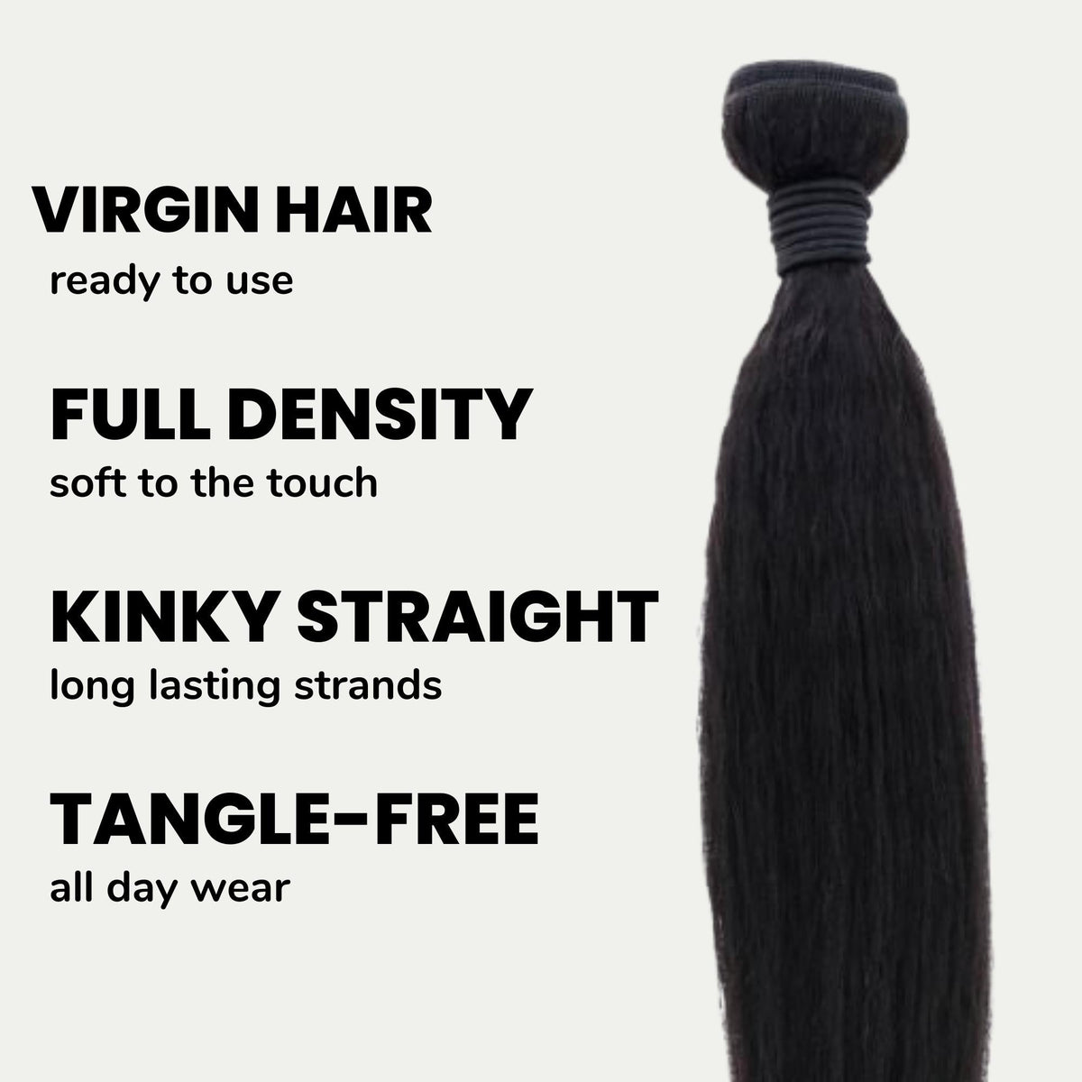 Kinky Straight 100% Human Hair Bundles