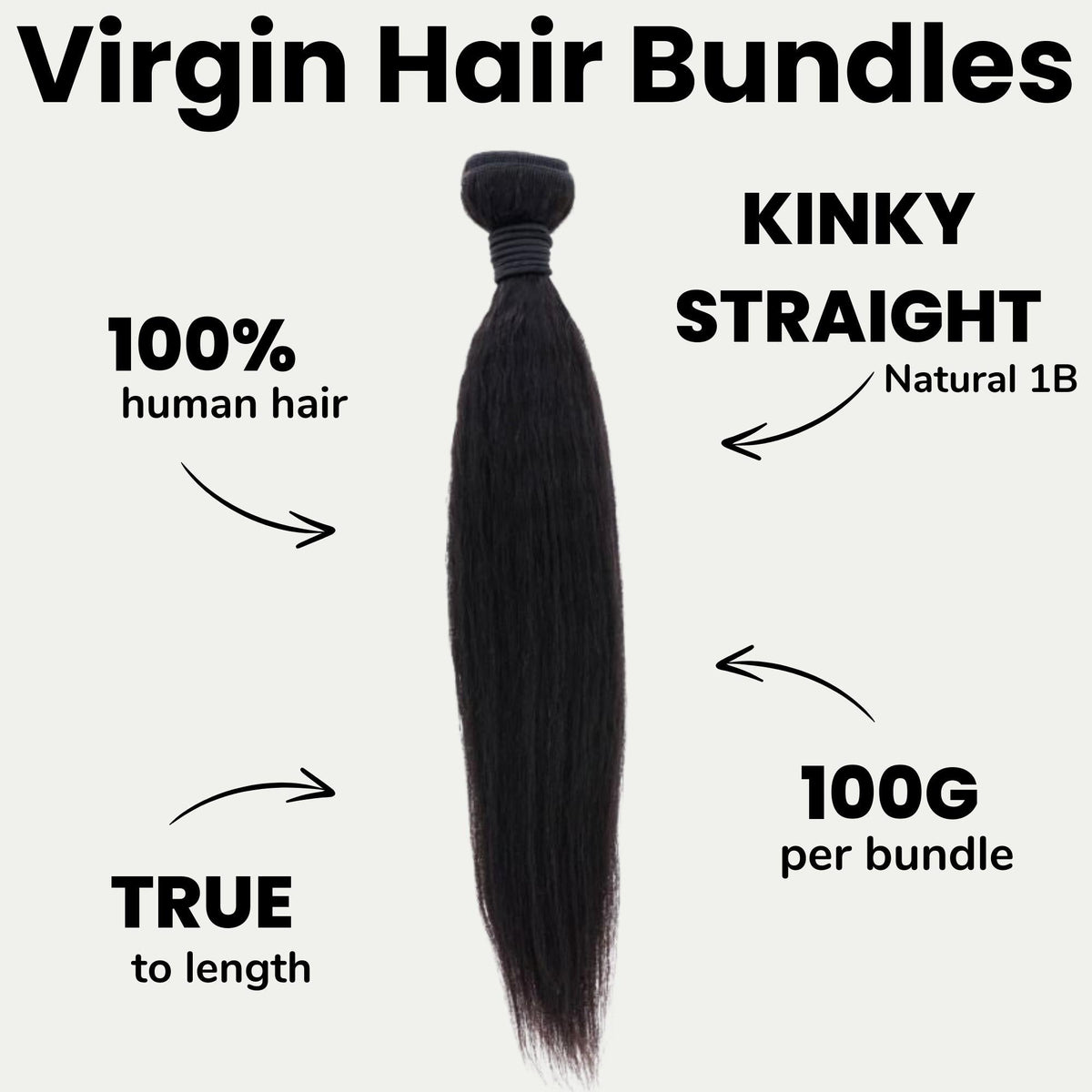 Kinky Straight 100% Human Hair Bundles