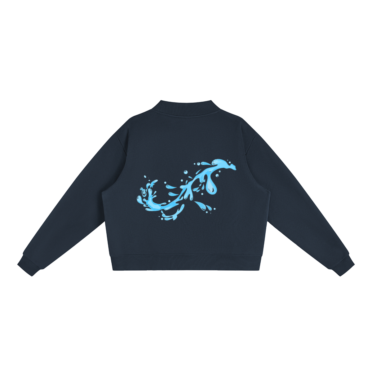 Essential Fleece Mock-Neck Crew Sweatshirt