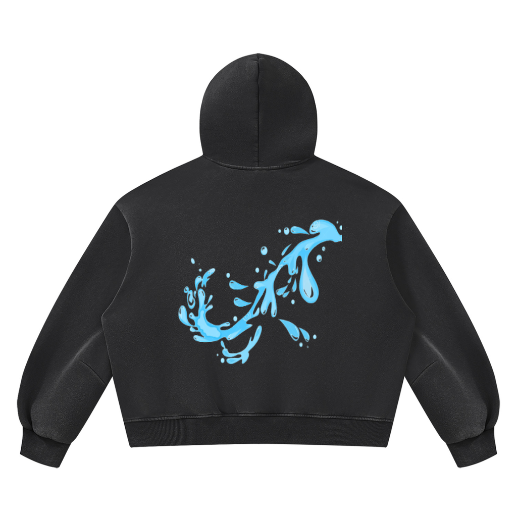 Unisex Vintage Wash Boxy Fleece Hoodie
